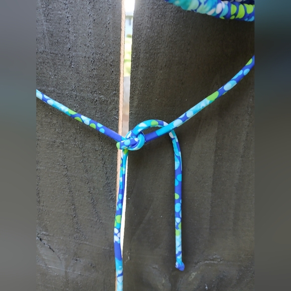 🌞 OP Blue & Green Triangle Bikini Top 💚 Size Small 💙 Preloved - Picture 4 of 9